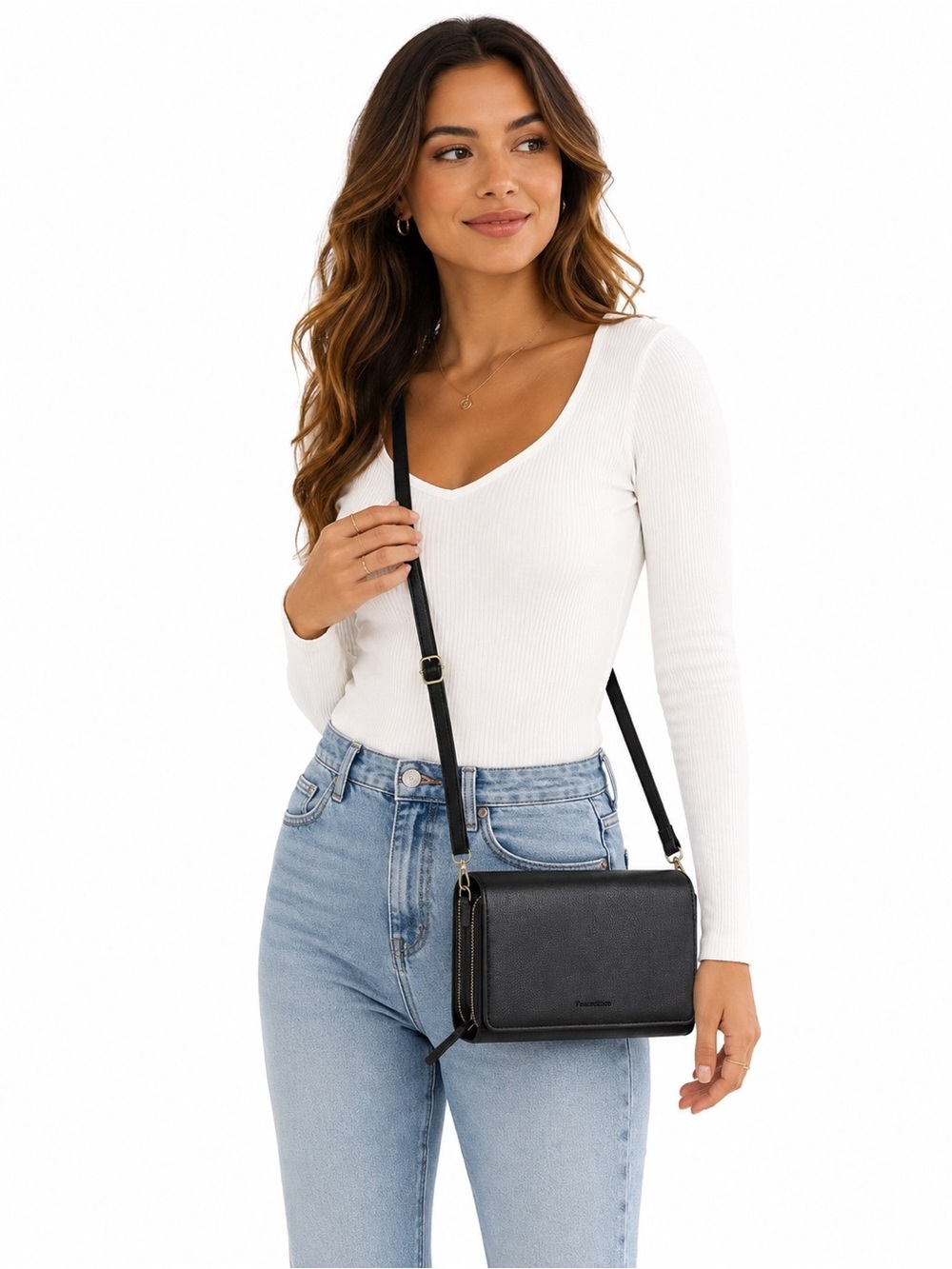 Peacocktion Crossbody Bag Wallet Travel Vegan Leather
